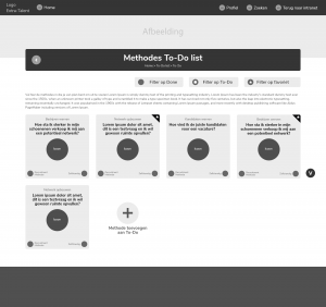 Pagina waar de opgeslagen methodes opgesomd worden.