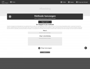 Pagina om een methode aan te maken.