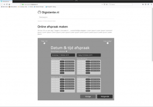 Stap waar de patiënt een afspraak kan prikken